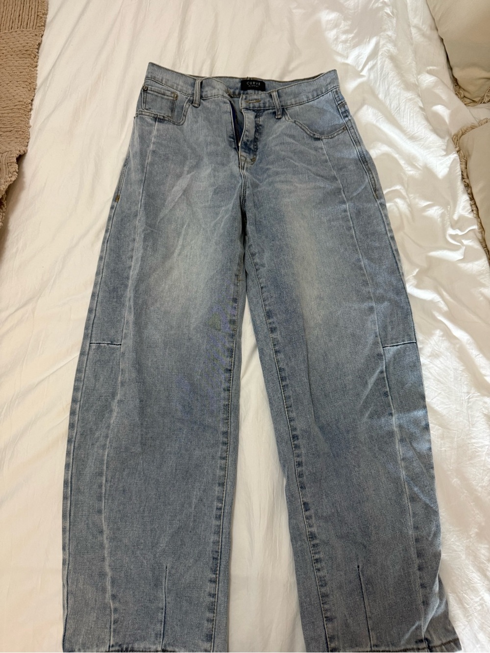 Wide Leg Light Blue Women's Jeans